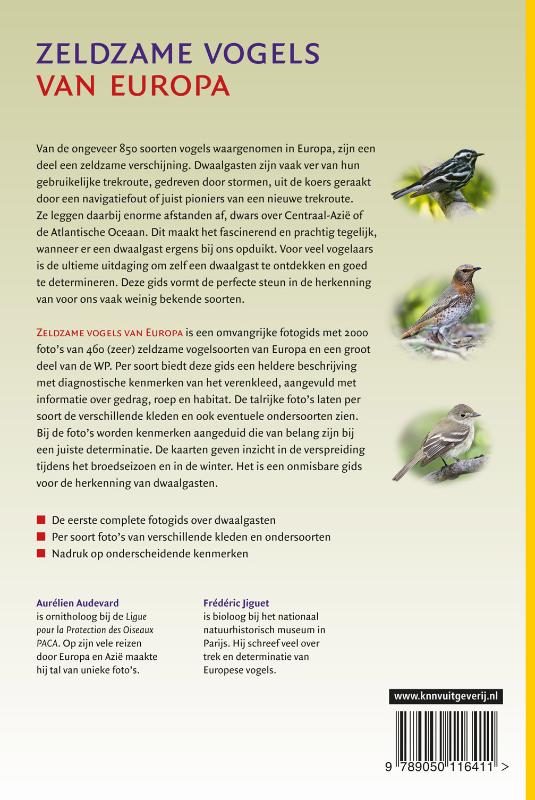 Zeldzame vogels van Europa achterkant