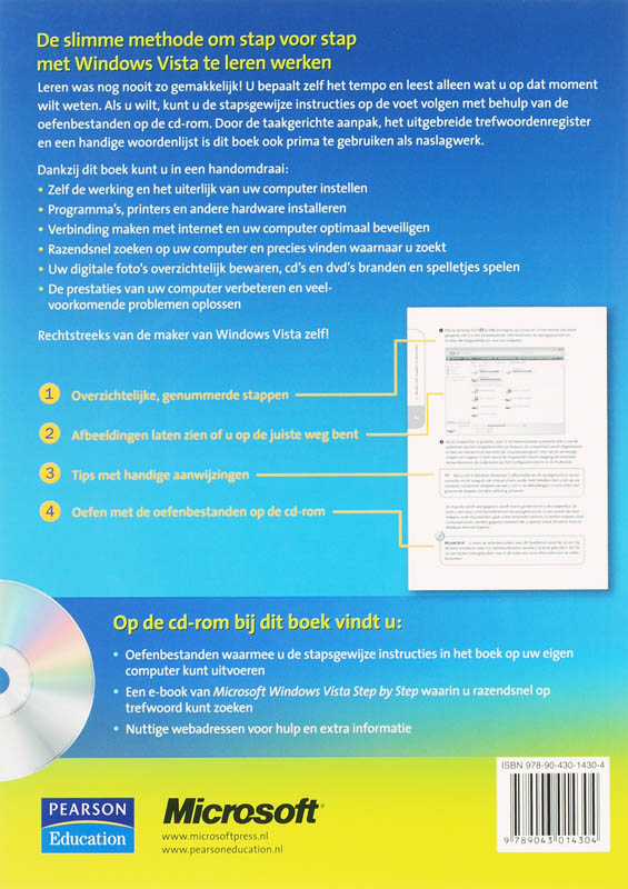 Windows Vista: Step by Step + CD-ROM achterkant