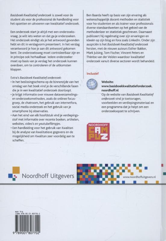 Basisboek kwalitatief onderzoek achterkant