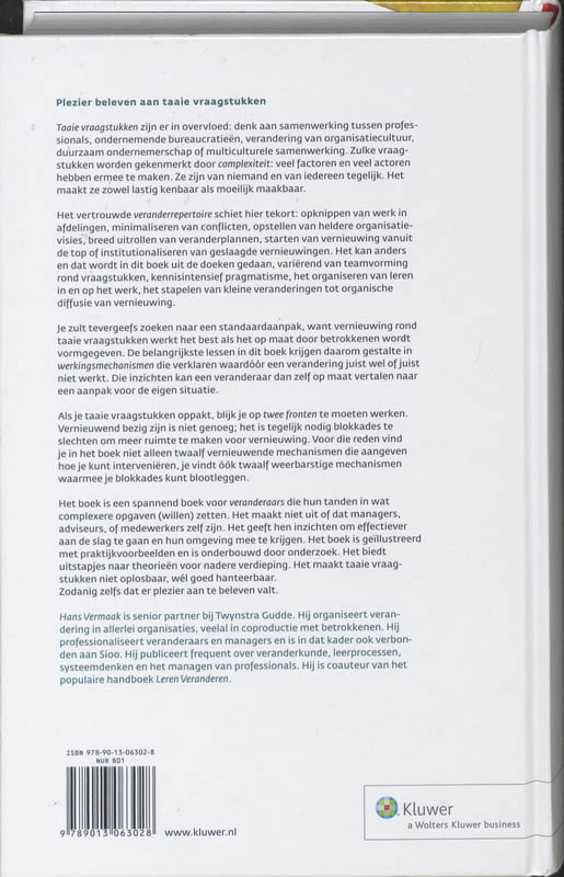 Plezier beleven aan taaie vraagstukken achterkant