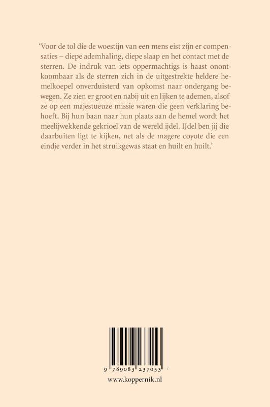 Het land van weinig regen achterkant