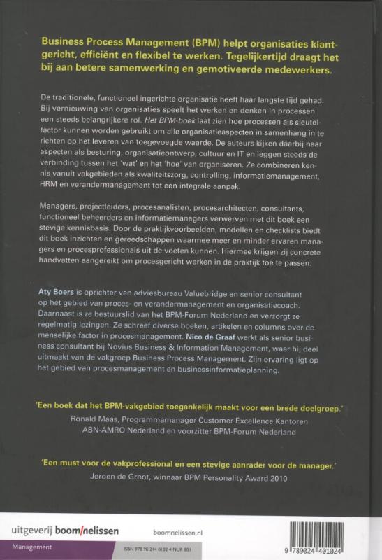 Het BPM boek achterkant