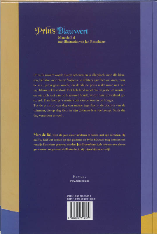 Prins Blauwert achterkant