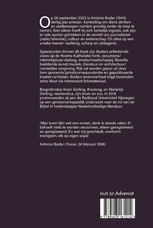 Antoine Bodar Zijn leven en werk achterkant