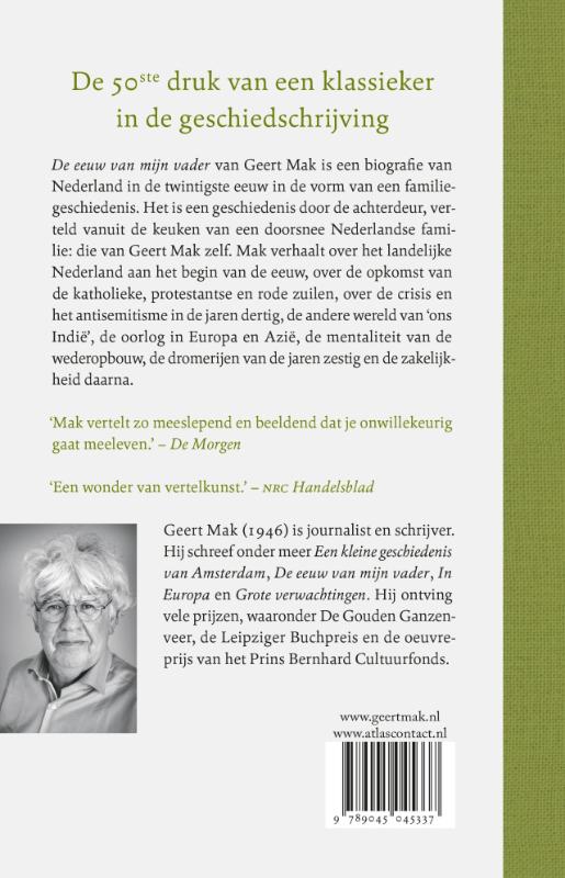De eeuw van mijn vader - jubileumeditie achterkant