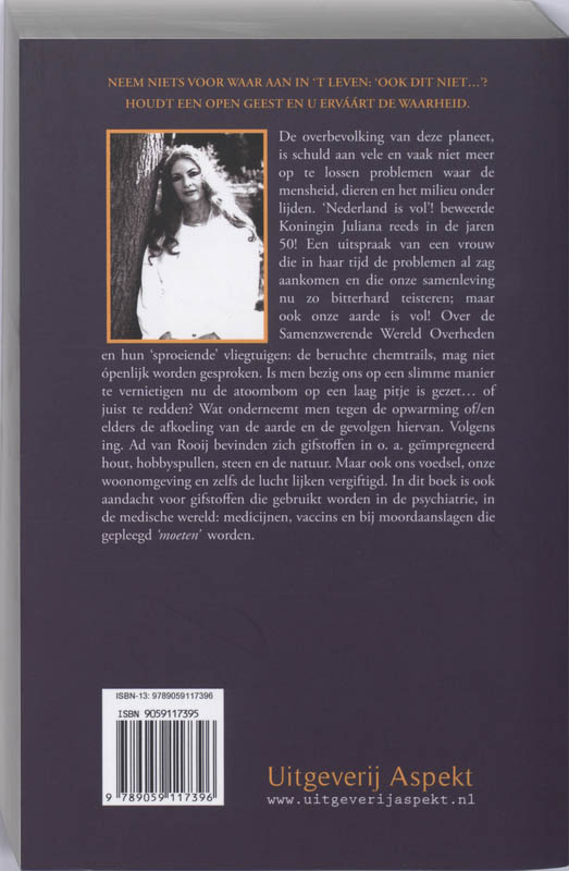 Alarm u wordt vergiftigd achterkant