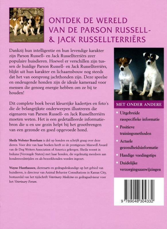 De Parson Russell- en Jack Russellterrier achterkant