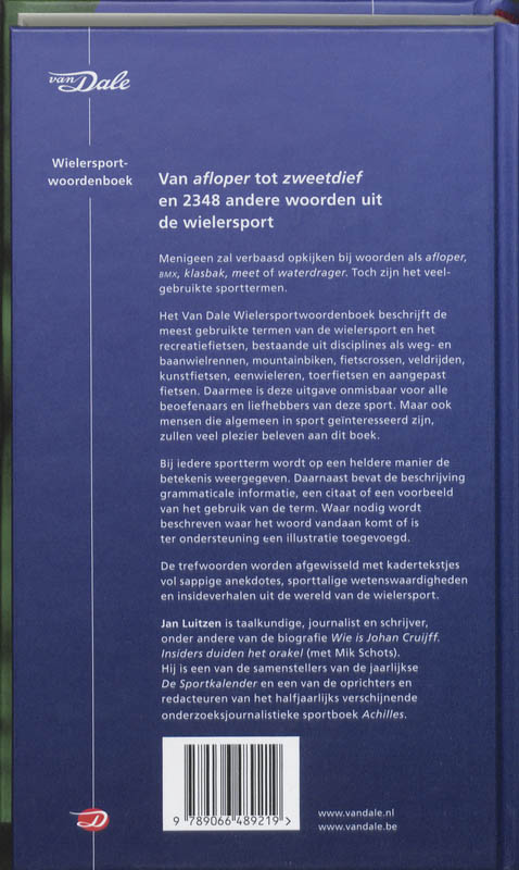 Van Dale Wielersportwoordenboek achterkant
