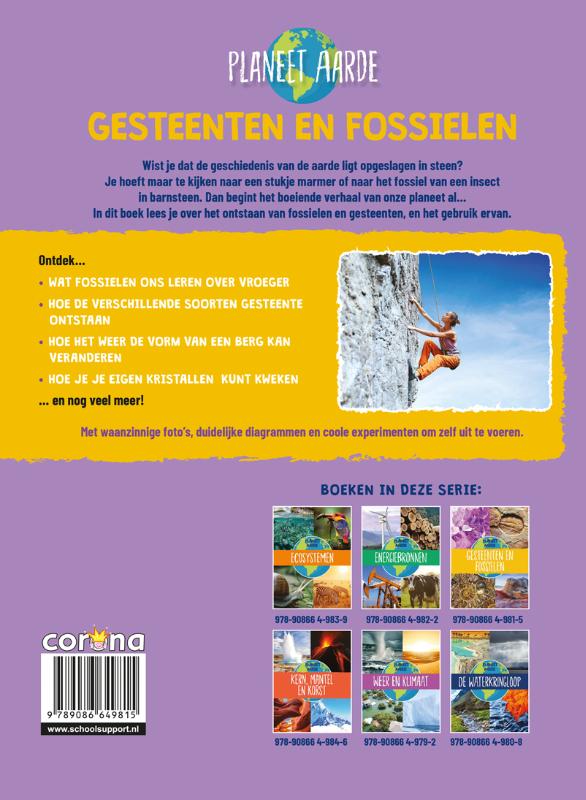 Gesteenten en fossielen / Planeet Aarde achterkant
