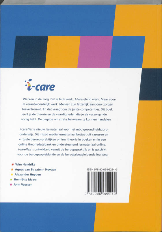 Anatomie en ziekteleer voor verzorgenden / 2 / i-care / 3 achterkant