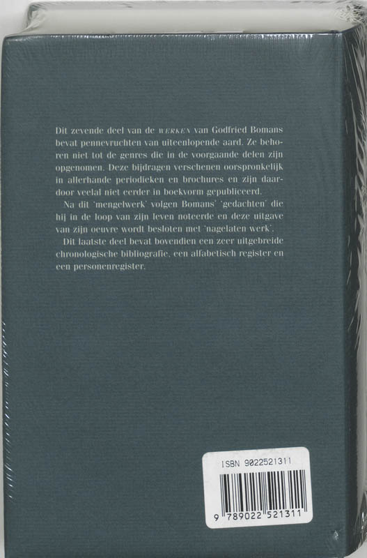 Werken VII achterkant