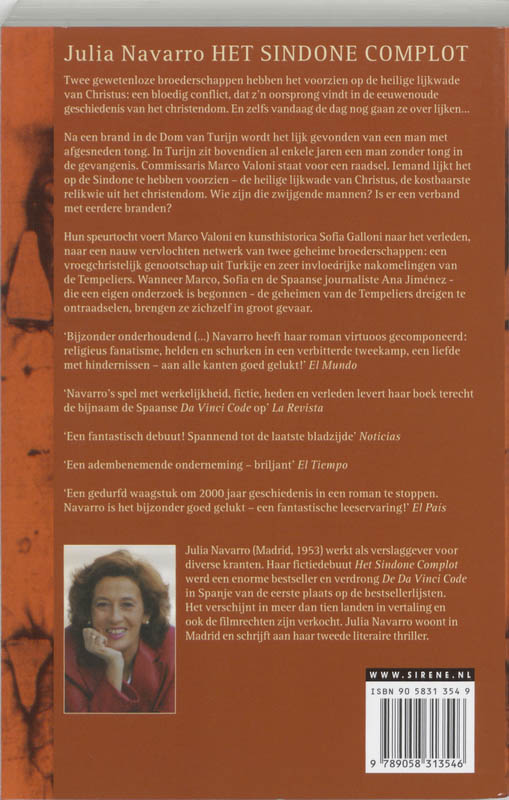 Sindone Complot achterkant