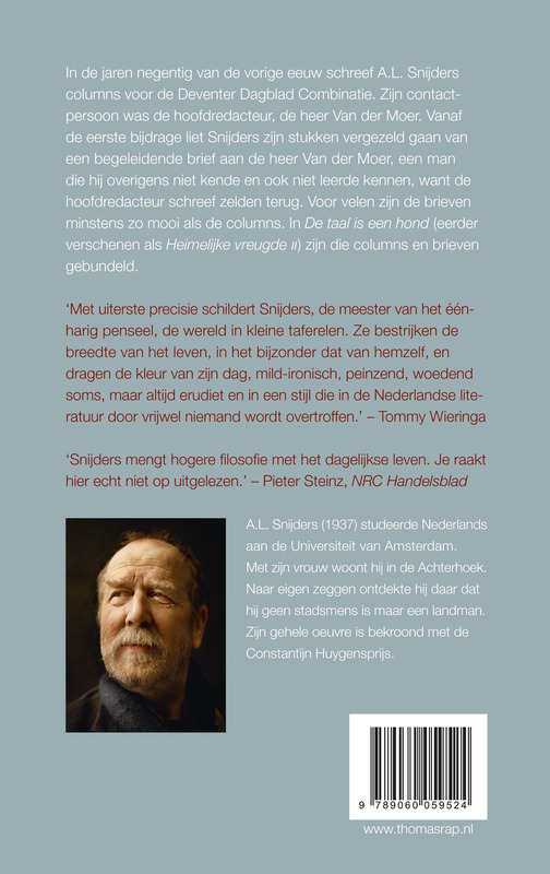 De taal is een hond achterkant