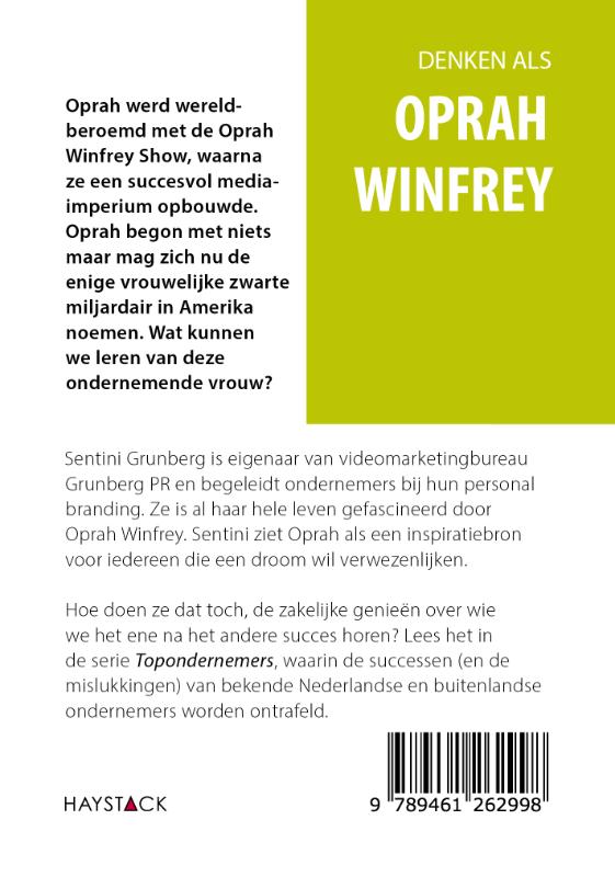 Denken als Oprah Winfrey / Topondernemers / 6 achterkant