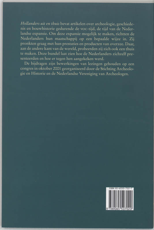 Stichting Centrum Historische Instellingen 2 -   Hollanders uit en thuis achterkant