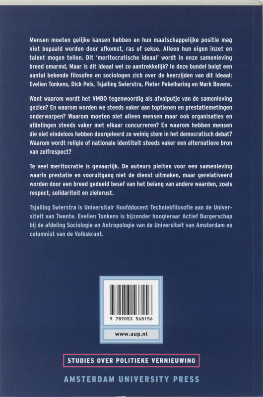 Studies over politieke vernieuwing  -   De beste de baas? achterkant
