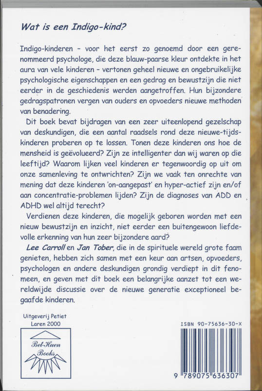 De Indigo-kinderen achterkant