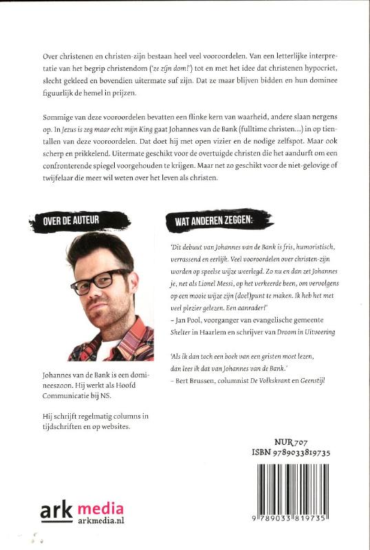 Jezus is zeg maar echt mijn King achterkant