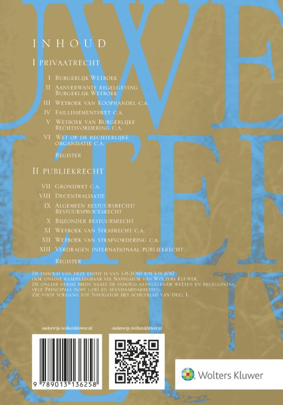 Collegebundel wetteksten 2016-2017 limited edition achterkant