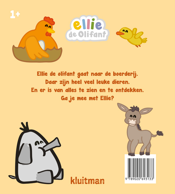 Wat ziet Ellie? Op de boerderij / ellie de olifant achterkant