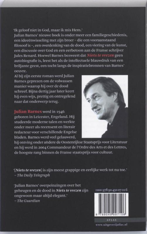 Niets Te Vrezen achterkant