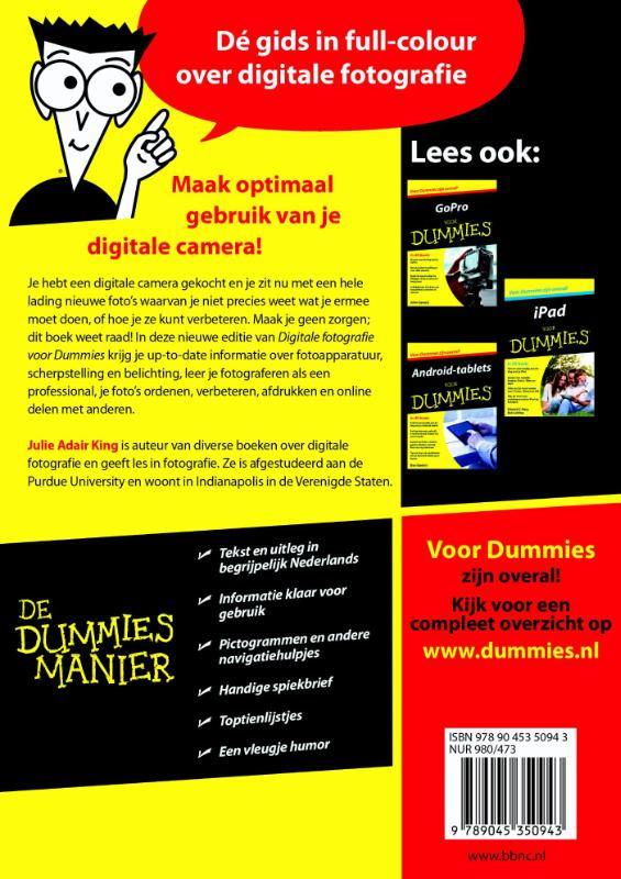 Digitale fotografie voor Dummies / Voor Dummies achterkant