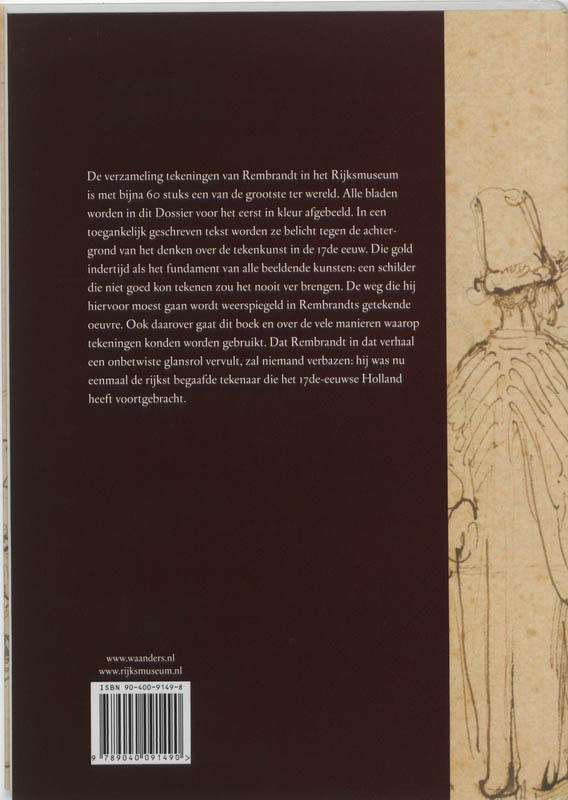 Rembrandt kunst van het tekenen / Rijksmuseum-dossiers achterkant
