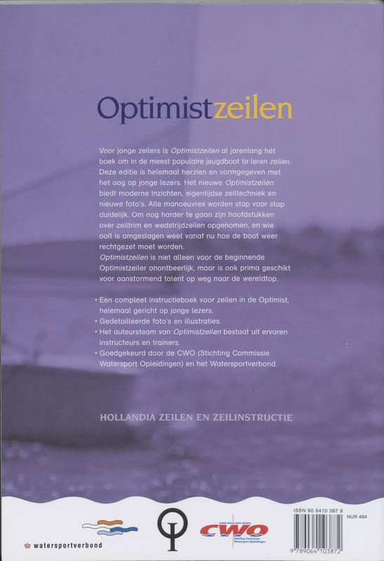 Optimist Zeilen achterkant