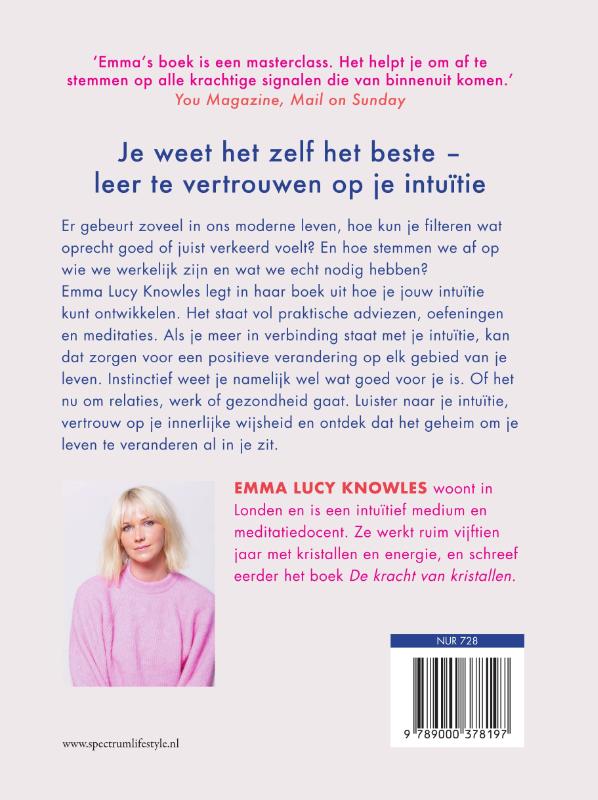 Vertrouw op je intuïtie achterkant