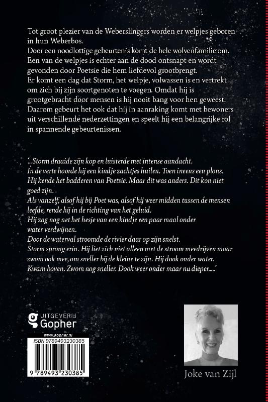 Het verhaal van Storm de wolf achterkant