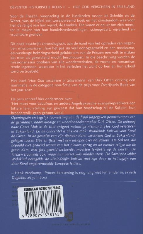 Hoe God verscheen in Friesland / Deventer Historische Reeks / II achterkant