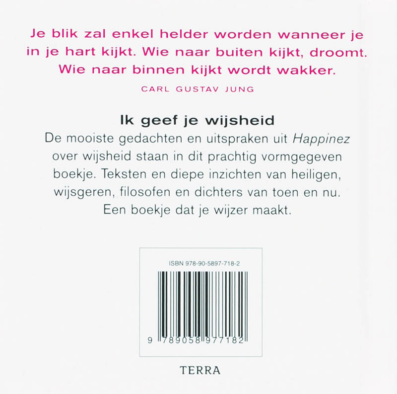 Happinez / Ik geef je wijsheid / Happinez achterkant