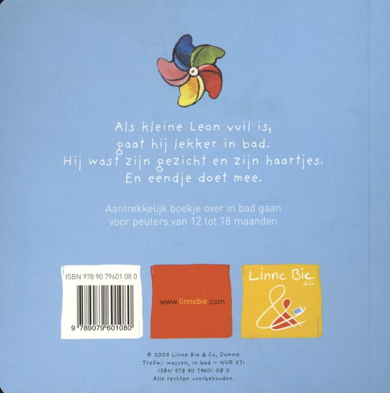 Kleine Leon is vuil achterkant