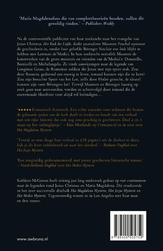 Het Medici mysterie / De Magdalena trilogie / 3 achterkant