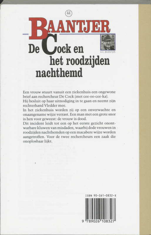 De Cock en het roodzijden nachthemd / Baantjer / 44 achterkant