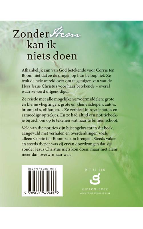 Zonder hem kan ik niets doen achterkant