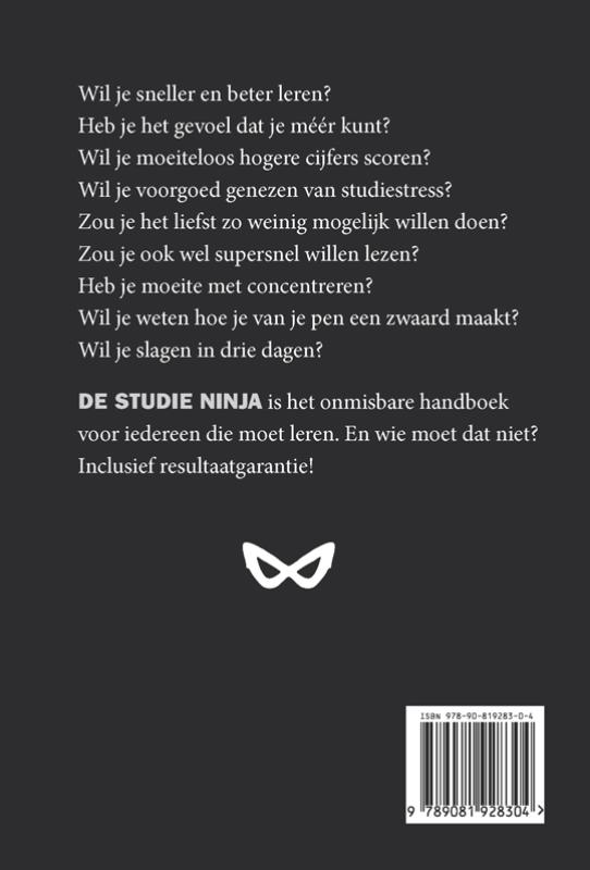 De studie ninja achterkant