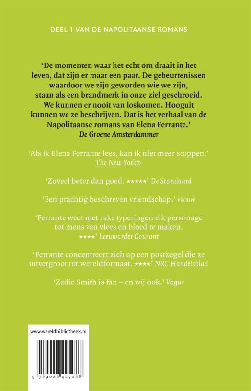 De Napolitaanse romans 1 achterkant