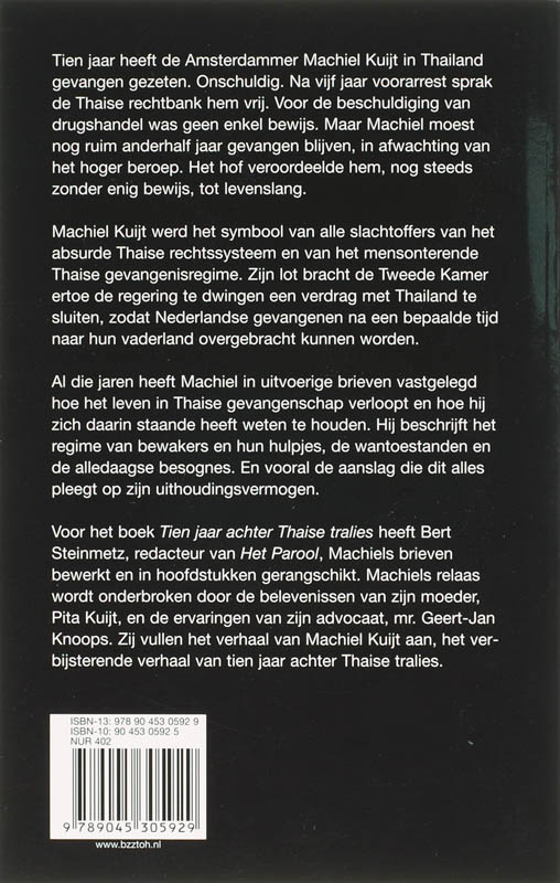 Tien Jaar Achter Thaise Tralies achterkant