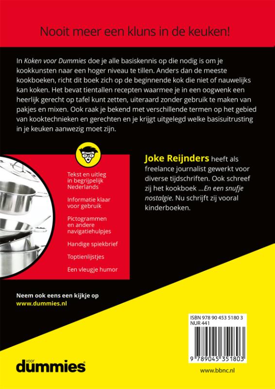 Koken voor Dummies / Voor Dummies achterkant