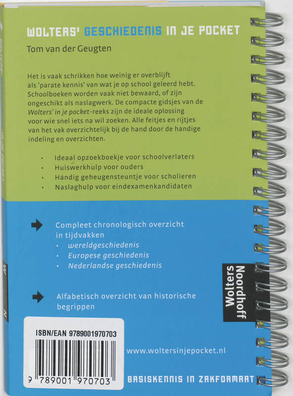 Wolters Geschiedenis In Je Pocket achterkant