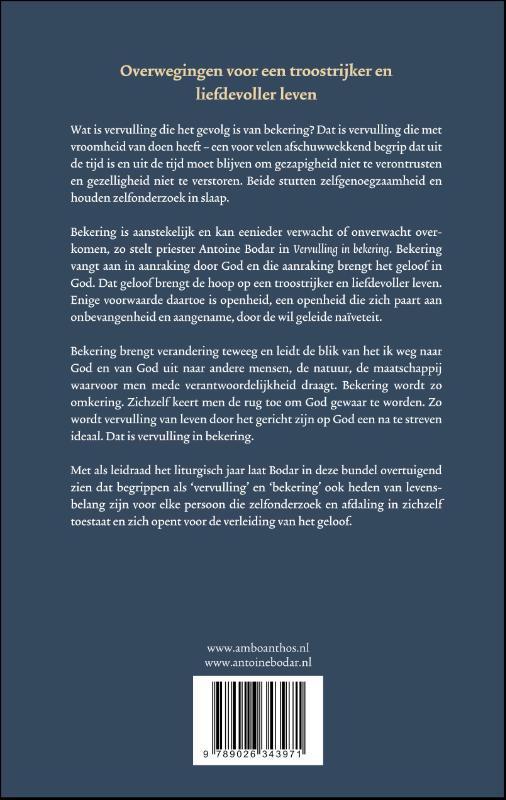 Vervulling in bekering achterkant