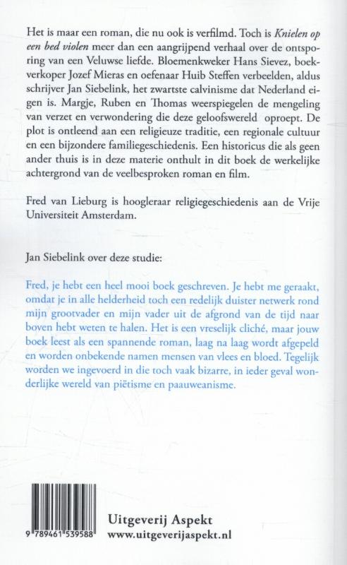 Jan Siebelink en de geschiedenis achter knielen op een bed violen achterkant