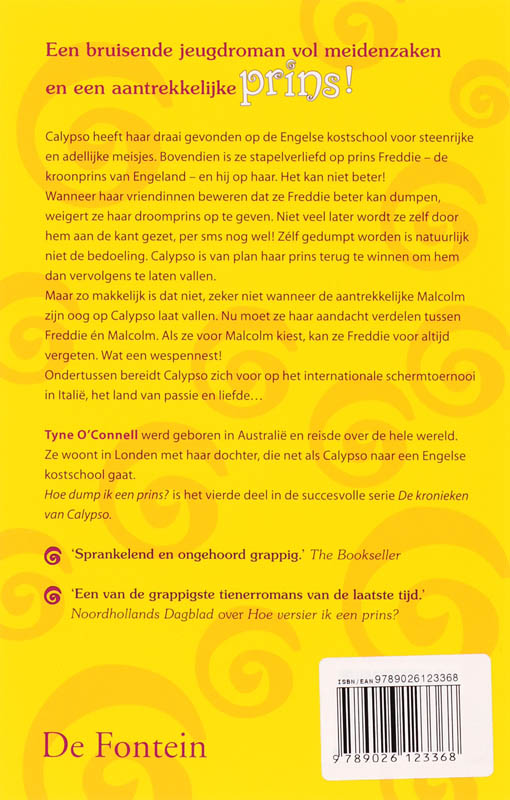 Hoe dump ik een prins? / De kronieken van Calypso / 4 achterkant