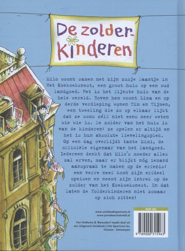 De zolderkinderen achterkant