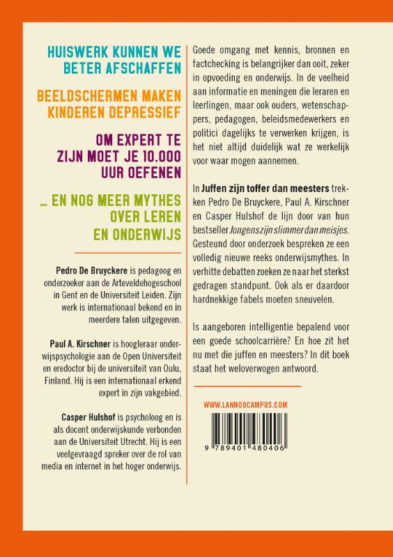 Juffen zijn toffer dan meesters achterkant