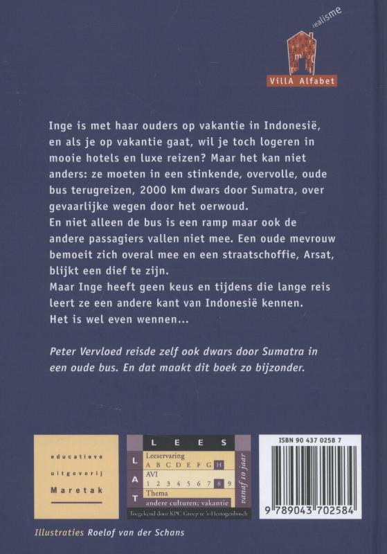 Dwars door Sumatra / Villa Alfabet Rood achterkant