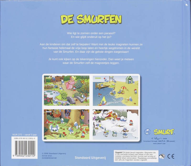 De Smurfen / Smurfen het hele jaar rond / De Smurfen achterkant