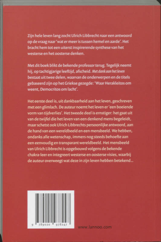 Met Dank Aan Het Leven achterkant