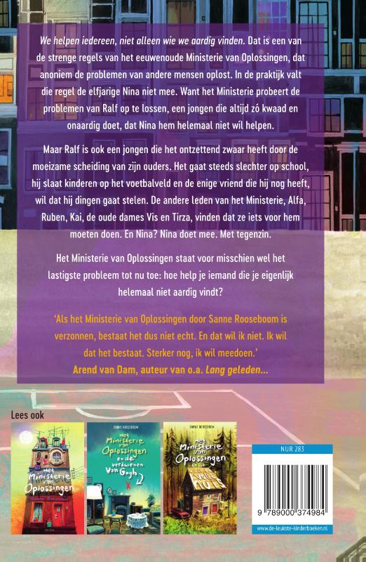 Het ministerie van Oplossingen en de Zilverjongen / Het Ministerie van Oplossingen / 4 achterkant